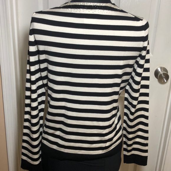M- Talbots women’s Sweater-shirt long sleeves striped Sz M - Picture 6 of 10
